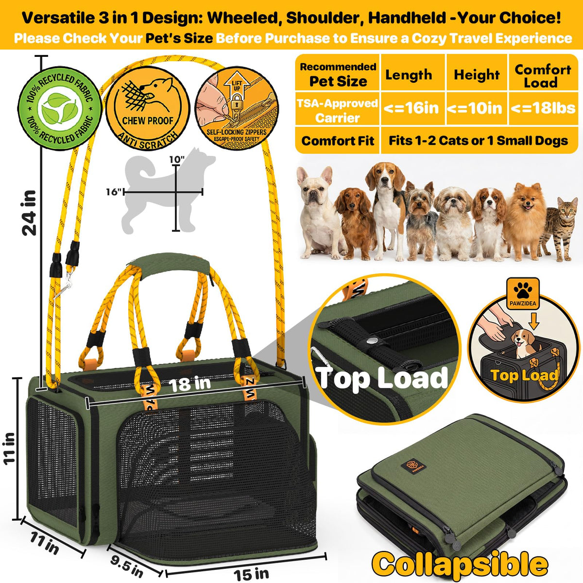 Expandable Pet Carrier V6793