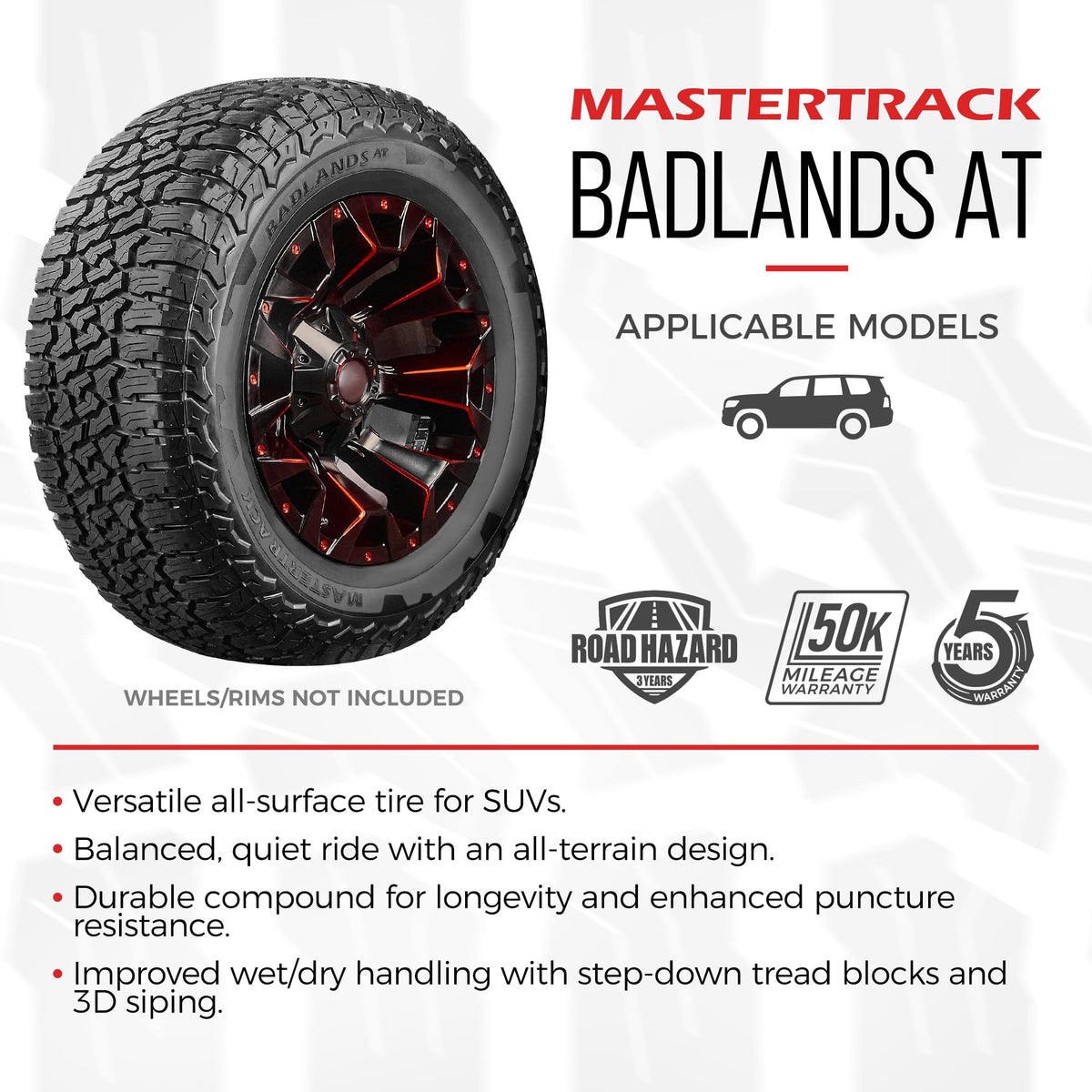Set of 2 All Terrain SUV Tires 275/60R20 V5930