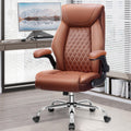 Ergonomic High Back Leather Office Chair with Lumbar Support K42565
