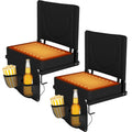 Black Heated Folding Stadium Seat S985