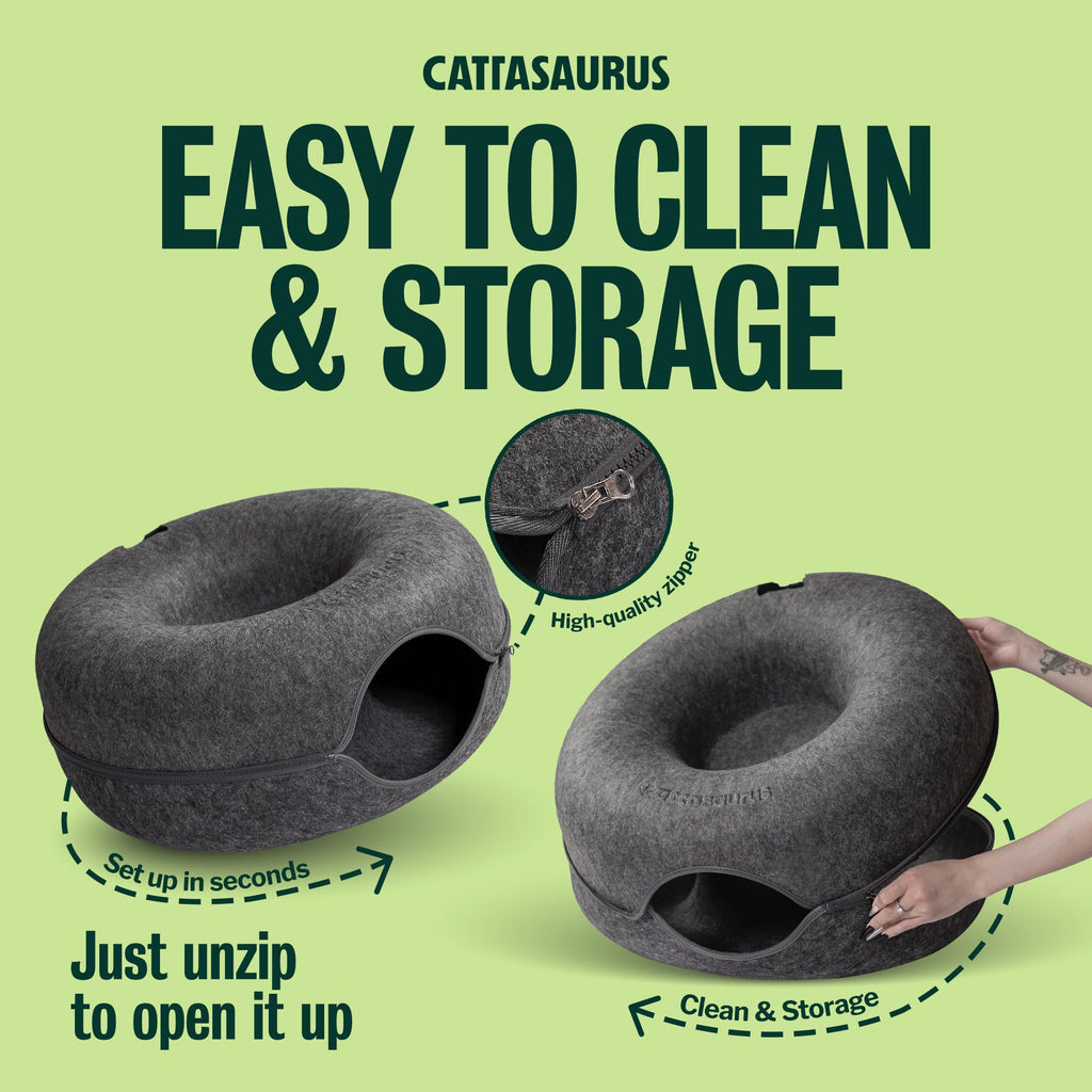 Large Dark Gray Cat Cave Bed M8566