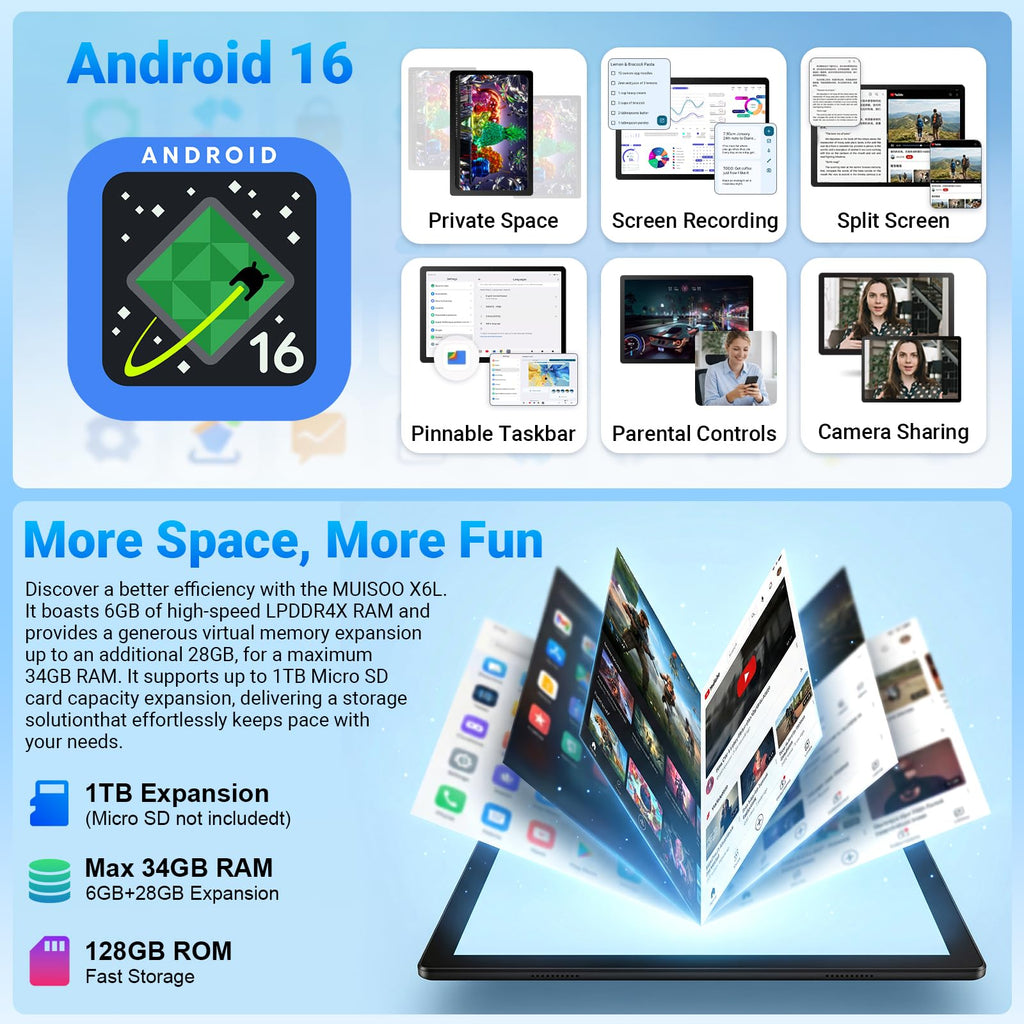 Android Tablet with Keyboard Mouse Stylus Case H17453