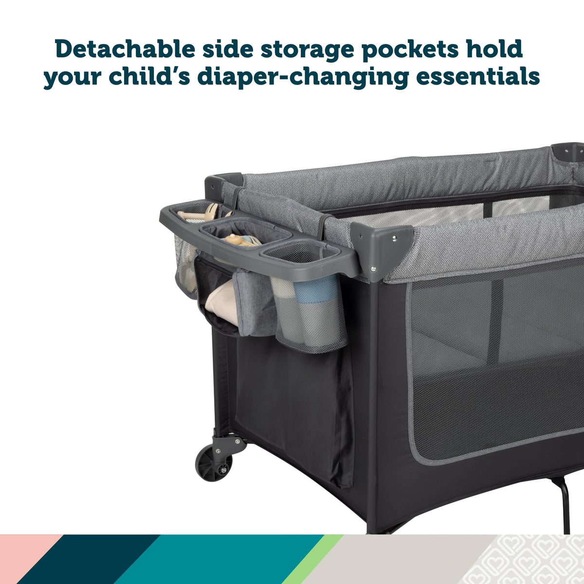 4-in-1 Portable Play Yard with Bassinet and Changer I26203