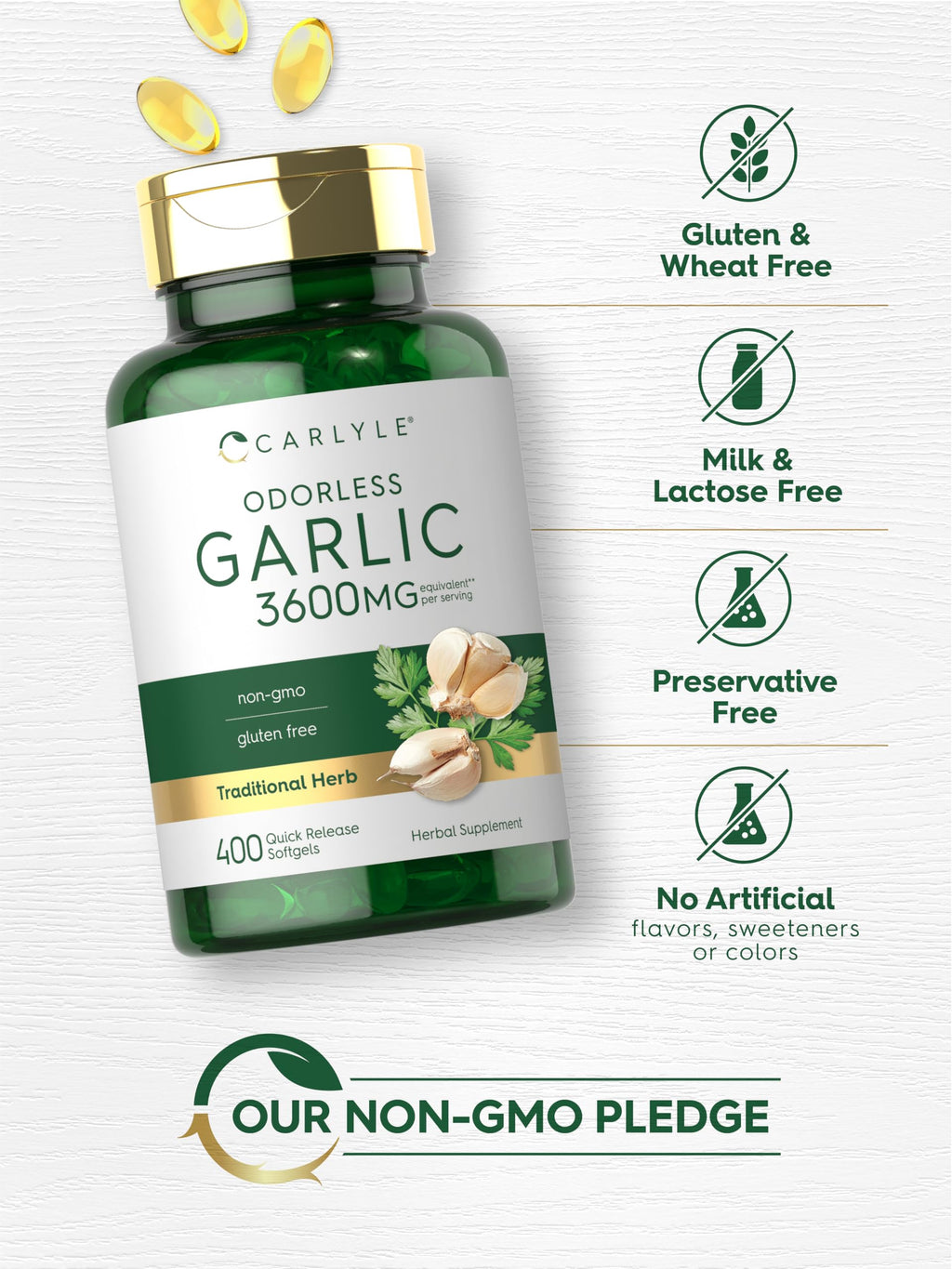 Odorless Garlic Supplement 400 Softgels Z17045
