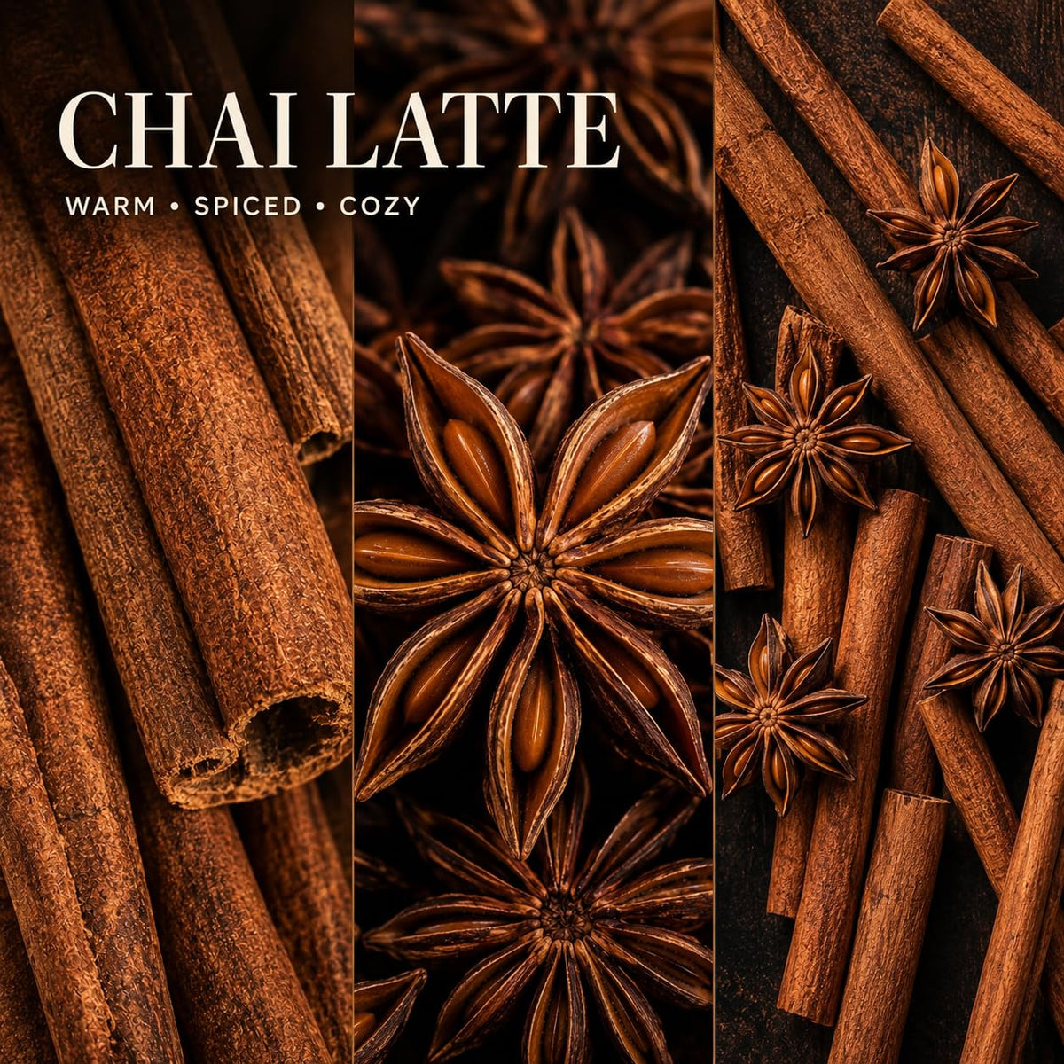 Chai Latte Scented Candle, 8 oz, Soy Wax, Crackling Wood Wick P7861