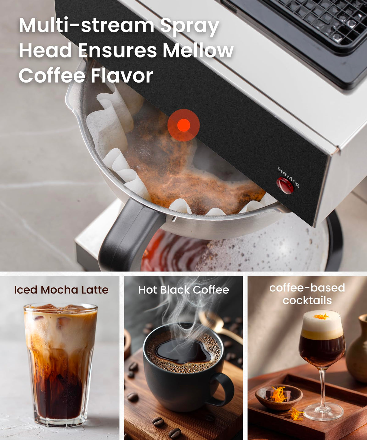 Commercial Pour Over Coffee Maker with 2 Warmers R4128