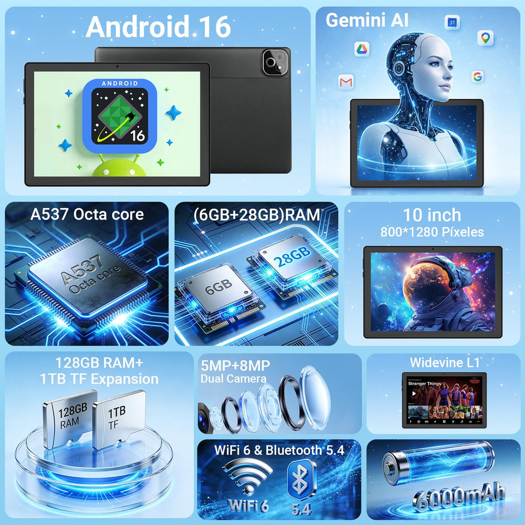 Android Tablet with Keyboard Mouse Stylus Case H17453