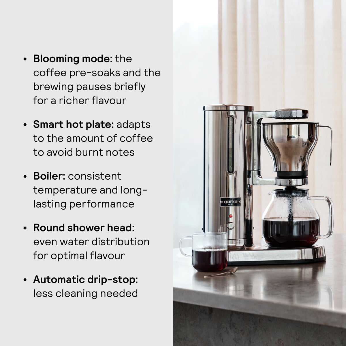 Drip Coffee Maker with 42oz Glass Carafe L5873