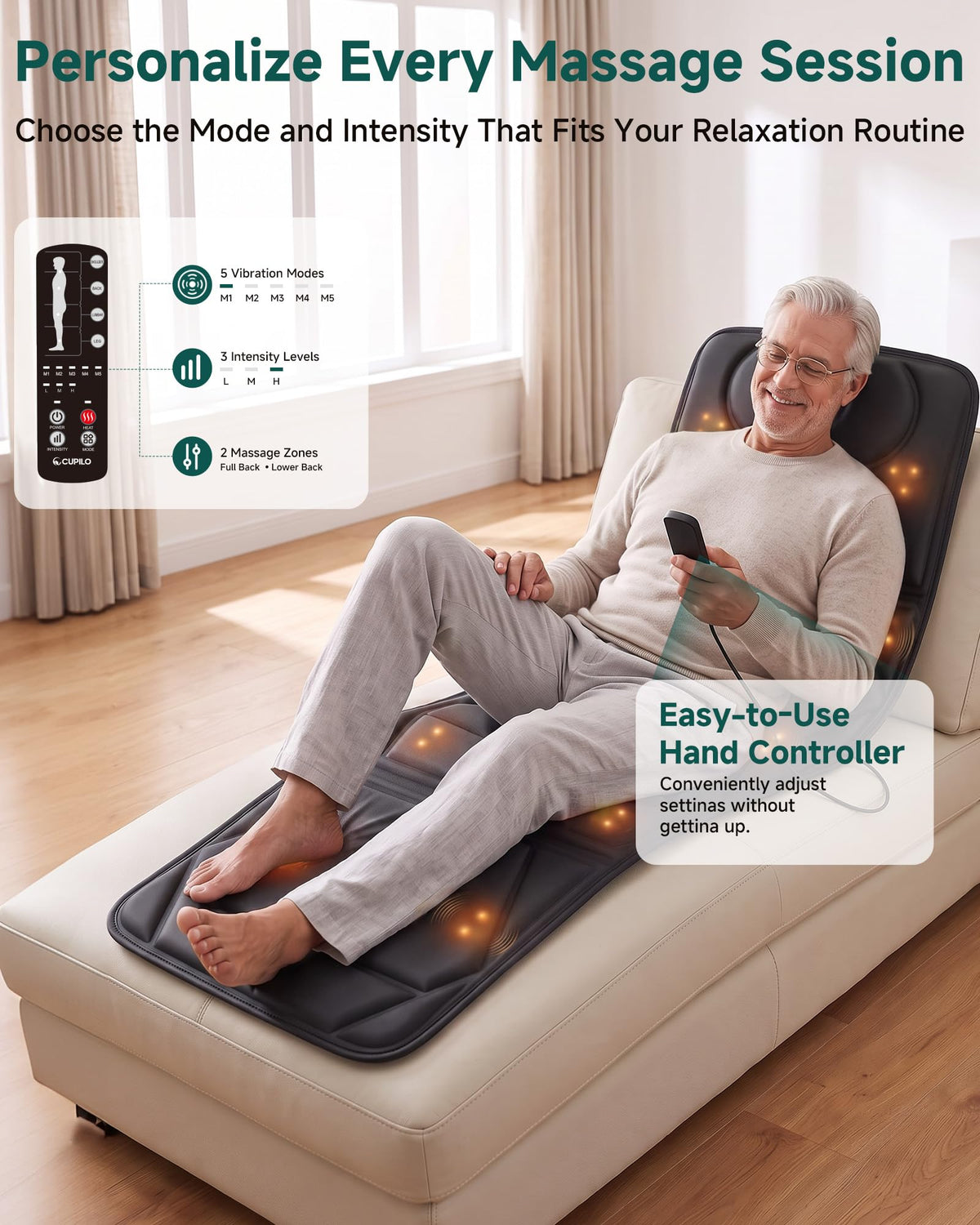 Full Body Massage Mat with Heat S20276