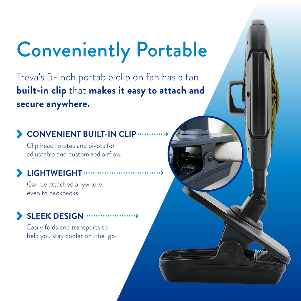 5 in Battery Powered Clip Fan Z9238