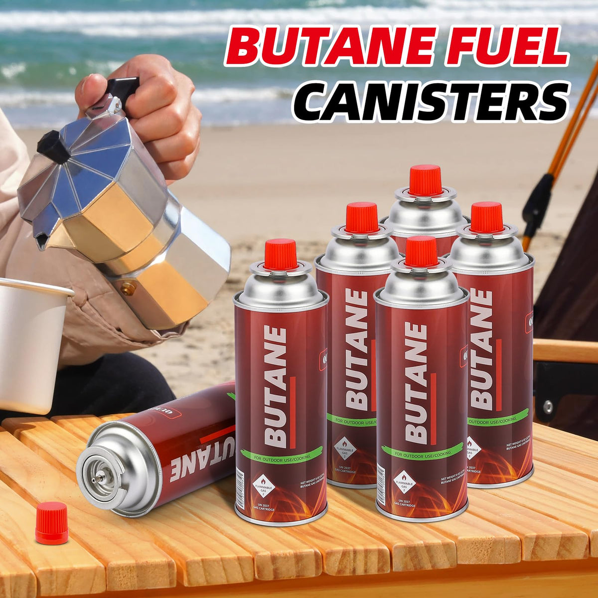 12 Pack 8oz Butane Fuel Cylinders D902