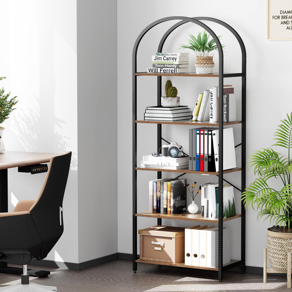 5-Tier Arched Bookshelf B2596