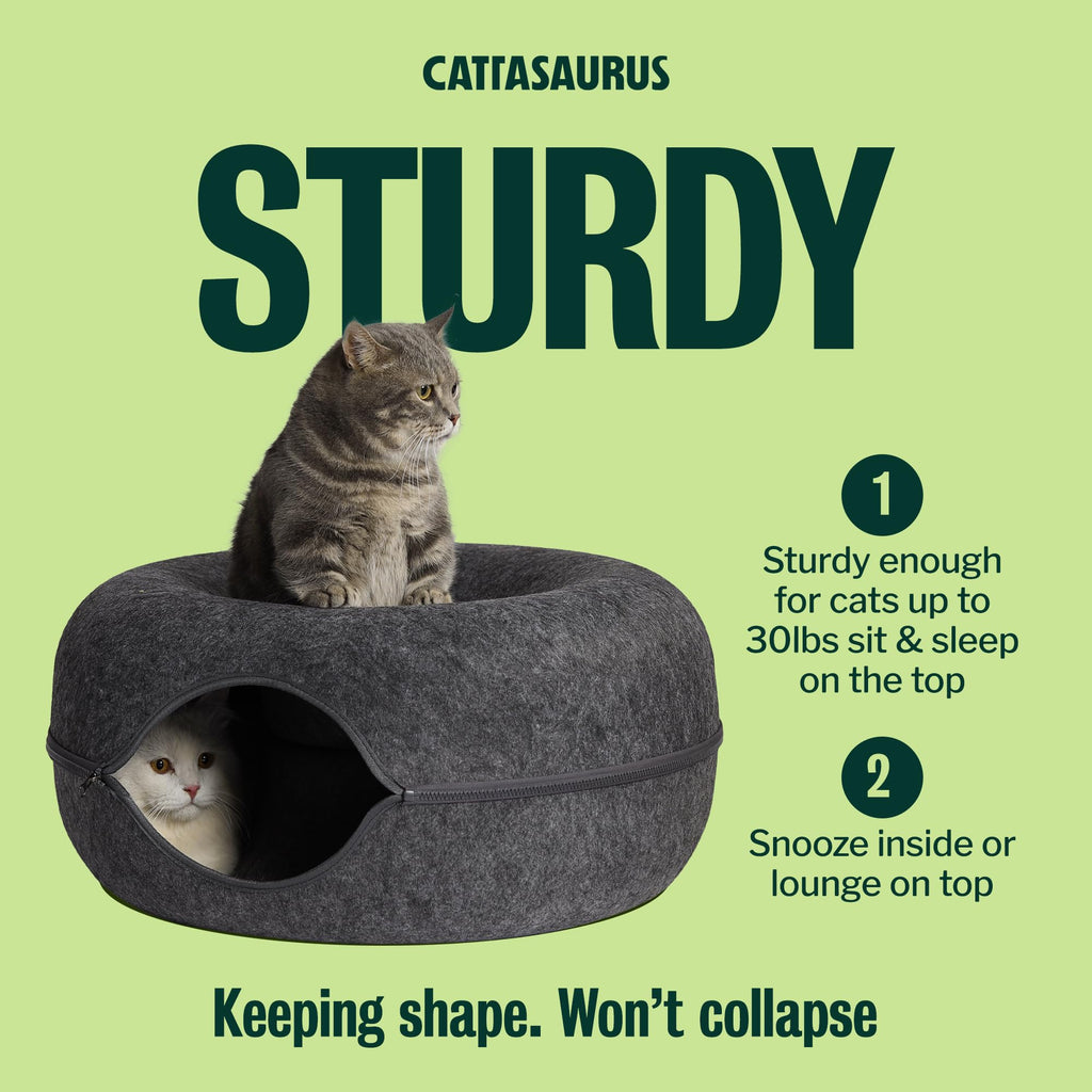 Large Dark Gray Cat Cave Bed M8566