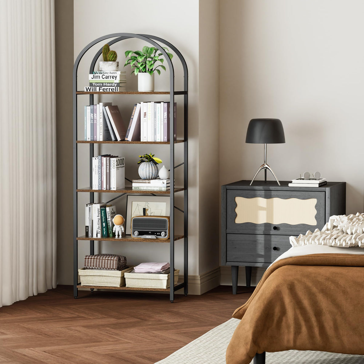 5-Tier Arched Bookshelf B2596