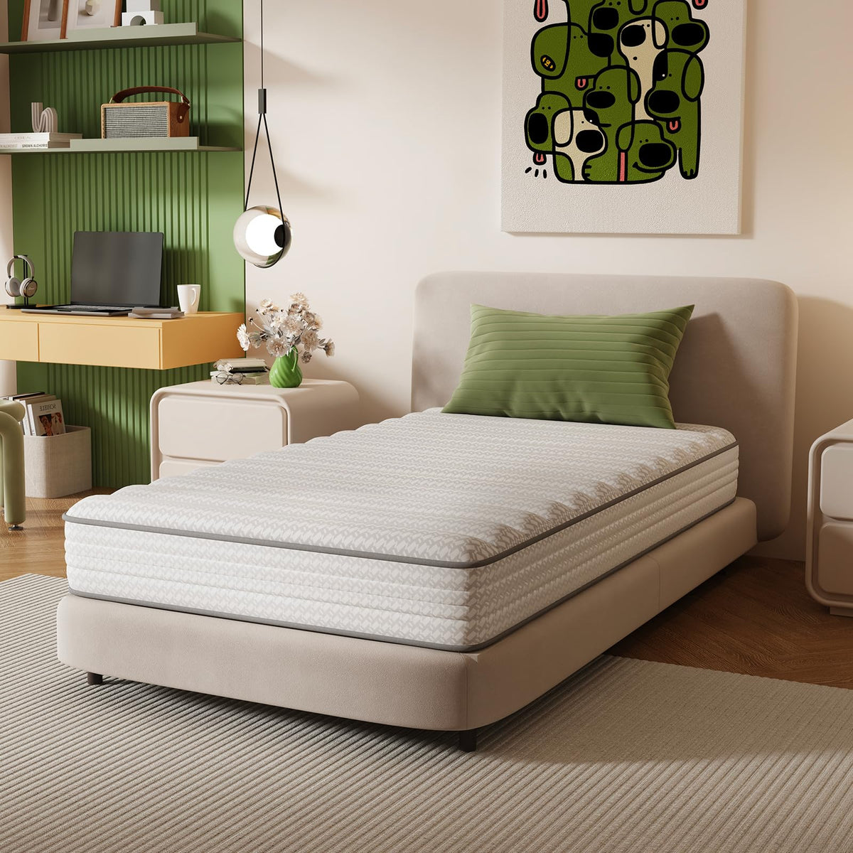 6 Inch Twin Size Hybrid Mattress L156