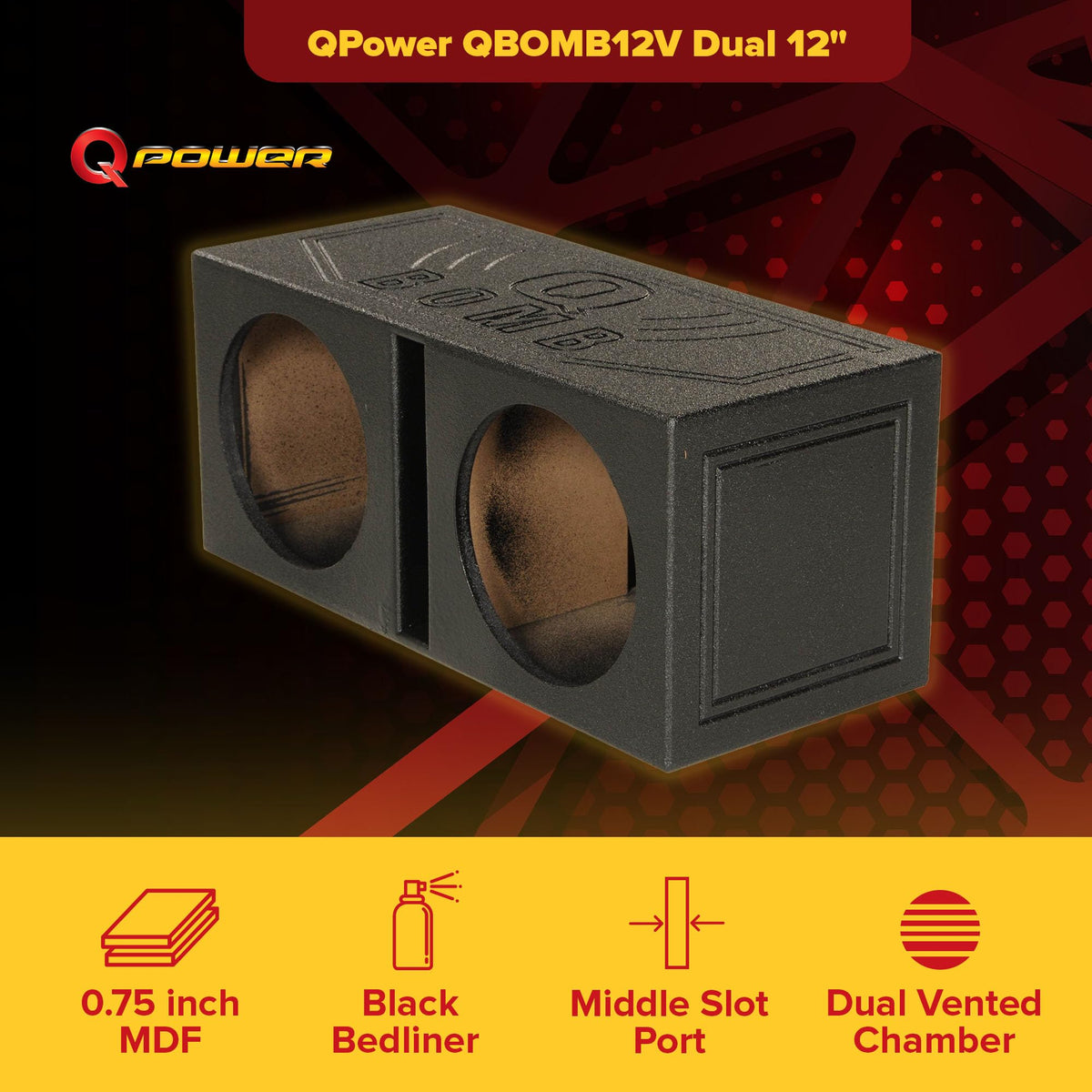12" Dual Vented Subwoofer Box S519