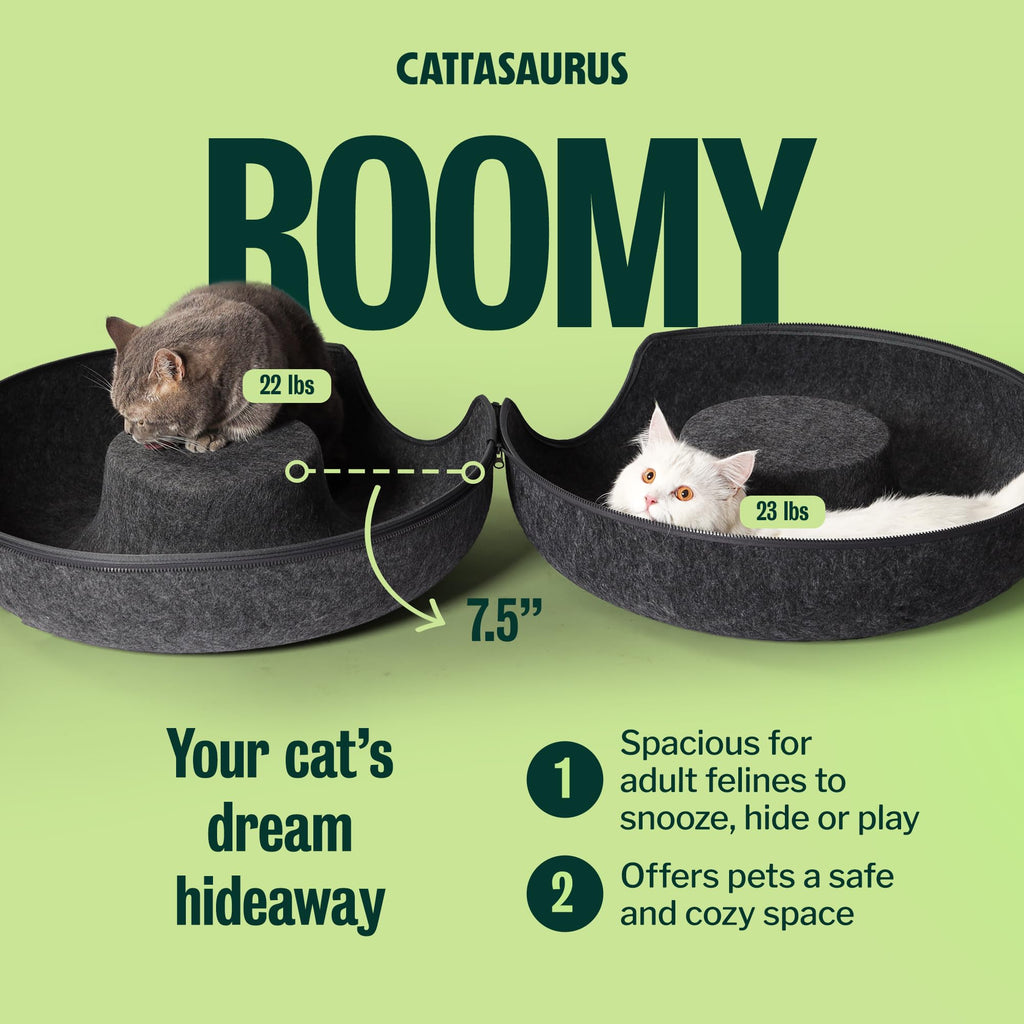 Large Dark Gray Cat Cave Bed M8566
