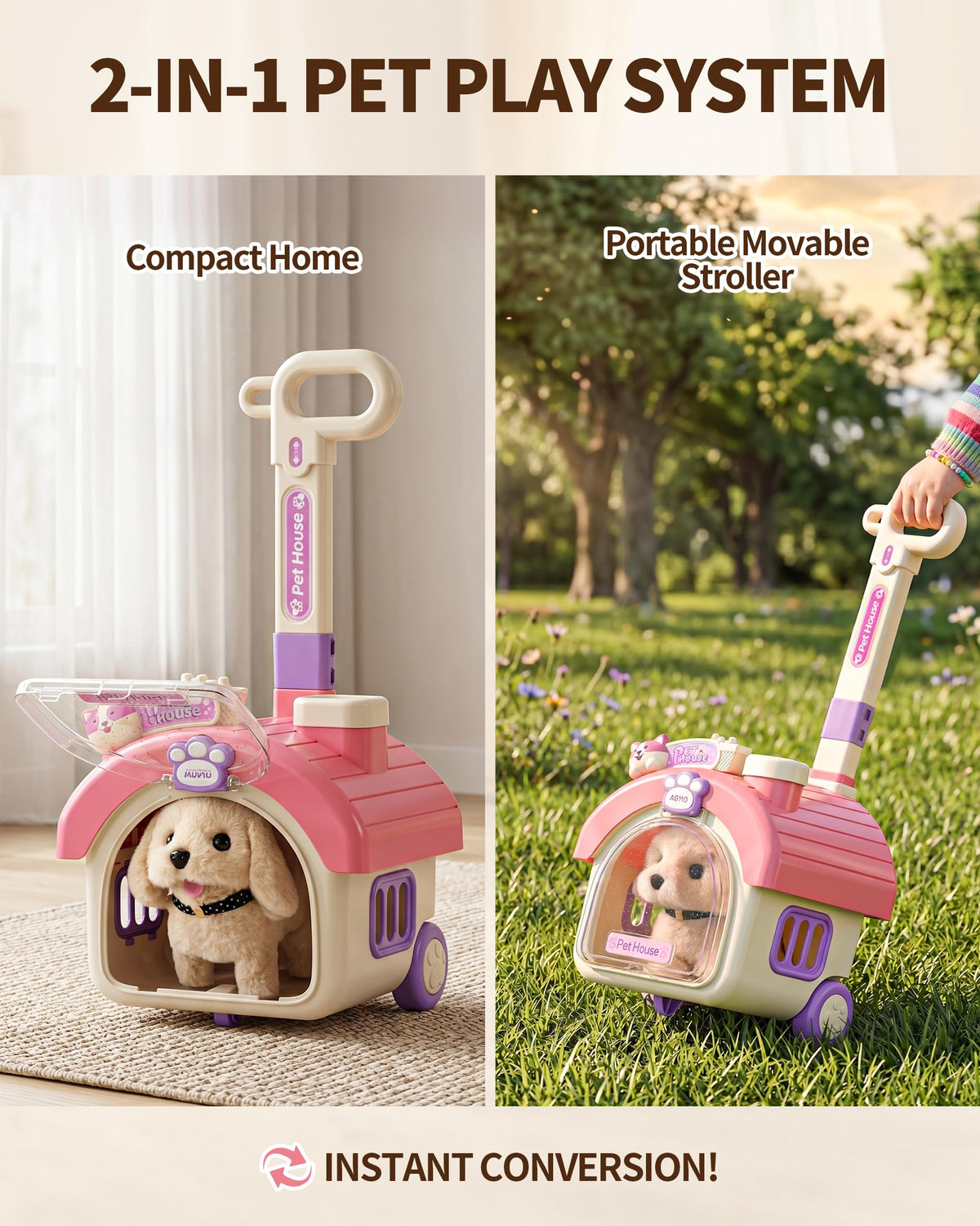 Dog Toy with Portable Puppy Stroller L913