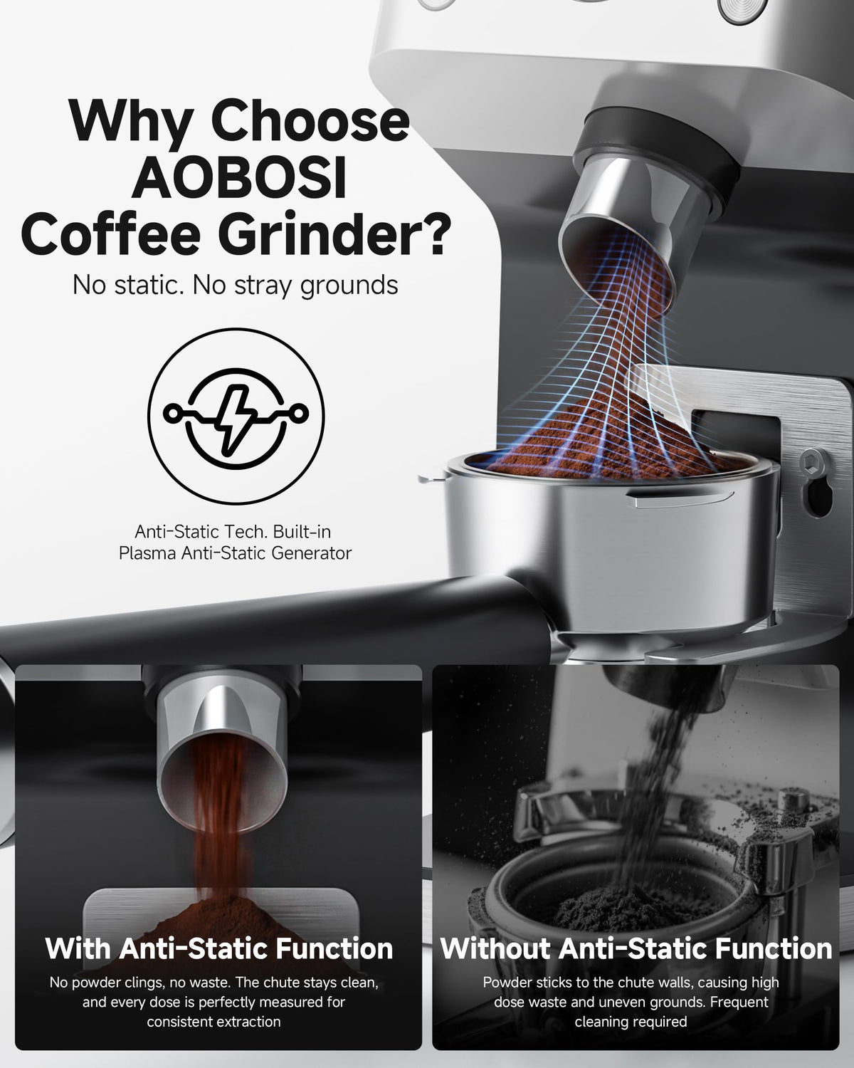 Espresso Coffee Grinder, 45 Grind Settings G9406