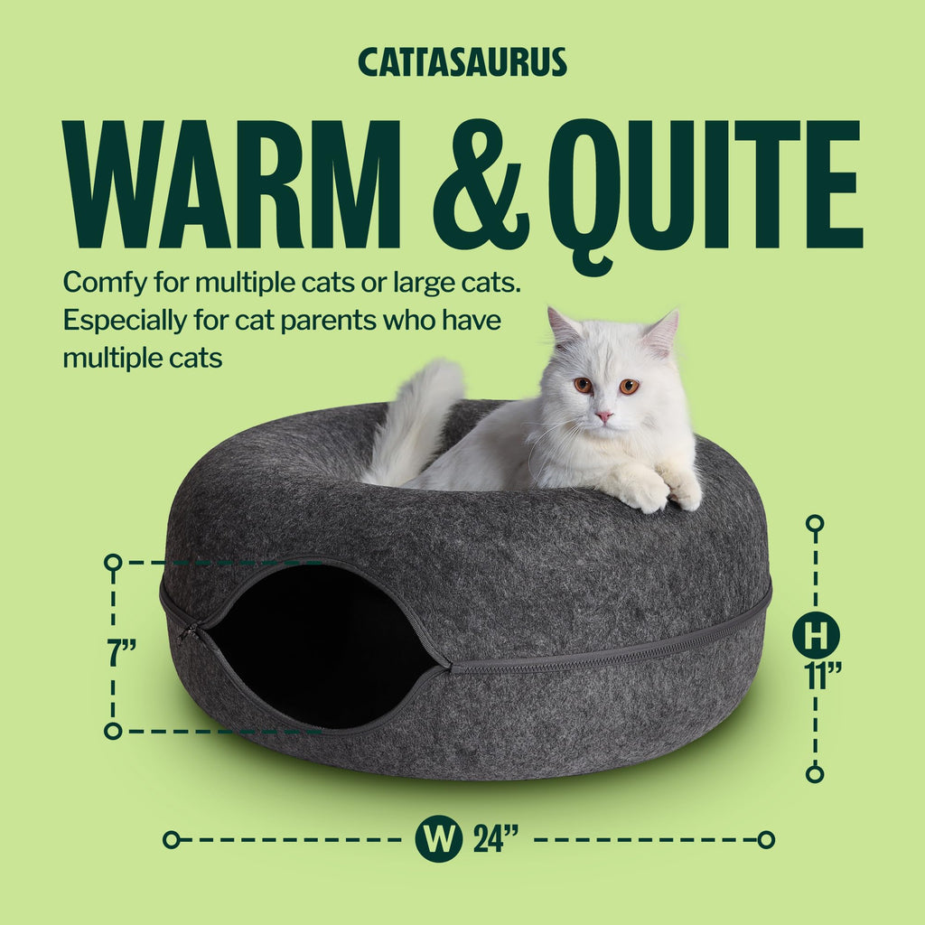 Large Dark Gray Cat Cave Bed M8566