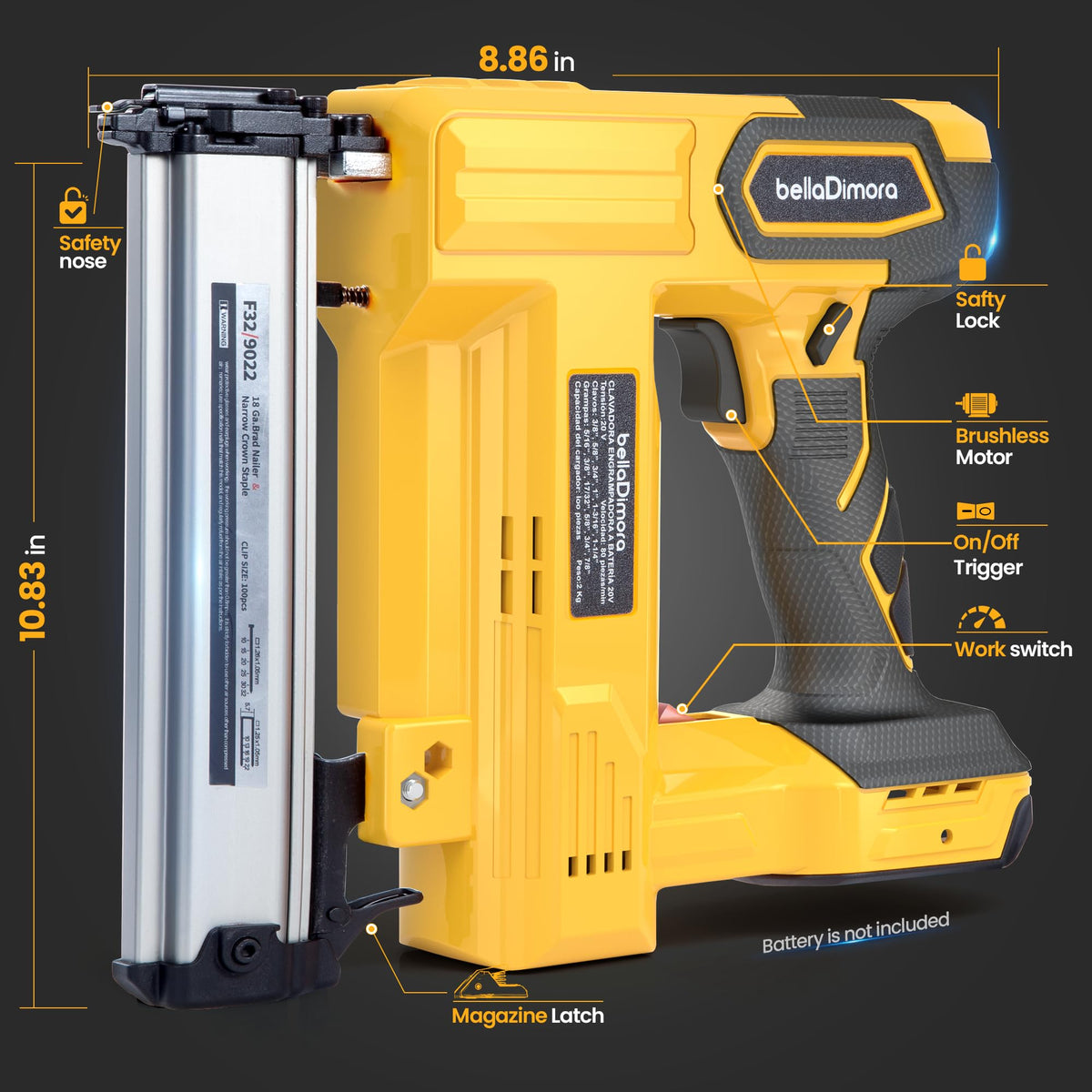 Cordless Brad Nailer H9748