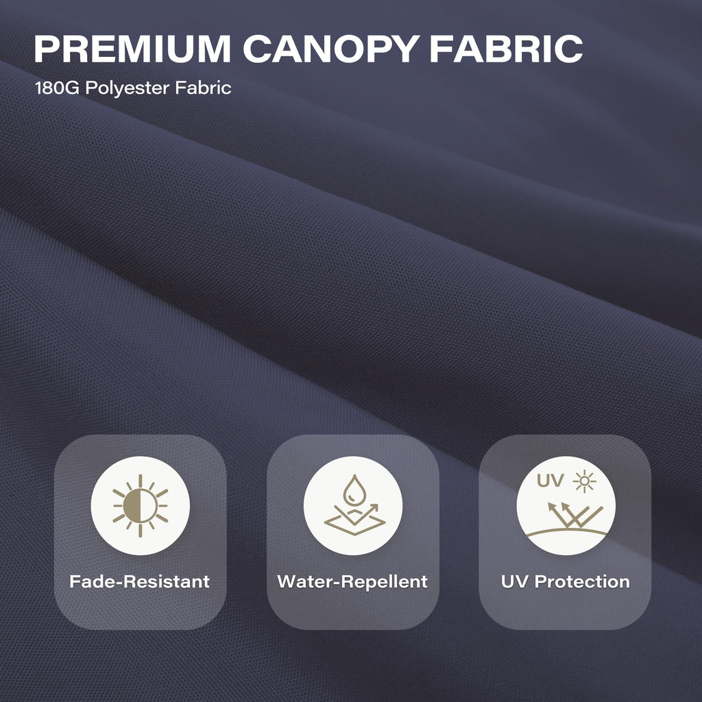 13' x 11' Navy Blue Outdoor Patio Gazebo with Mosquito Netting E967430