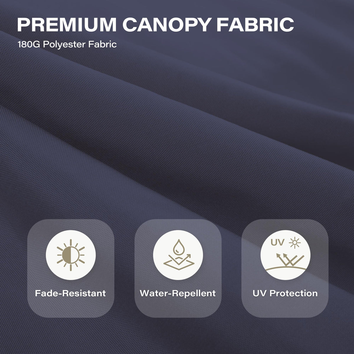 13' x 11' Navy Blue Outdoor Patio Gazebo with Mosquito Netting E967430