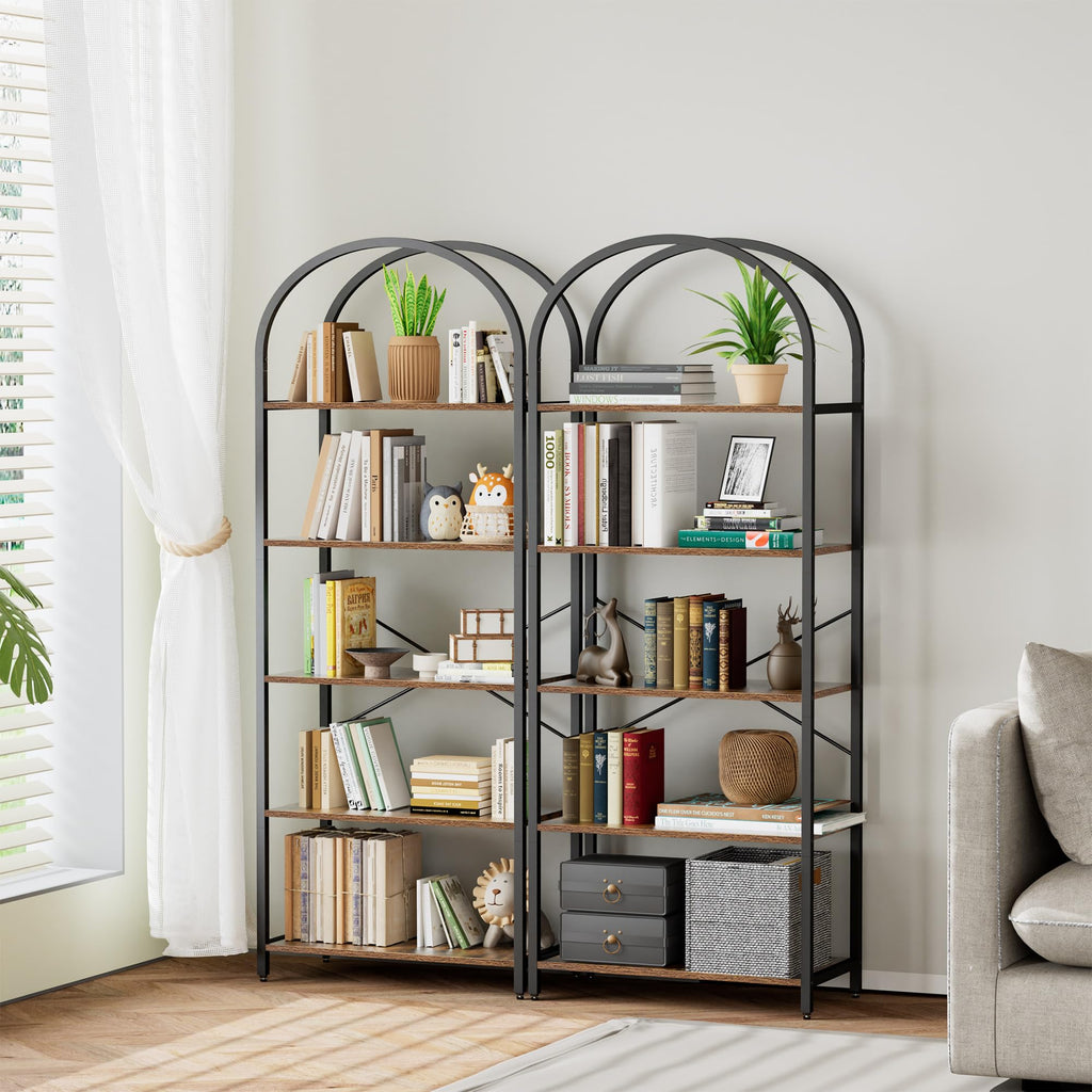 5-Tier Arched Bookshelf B2596