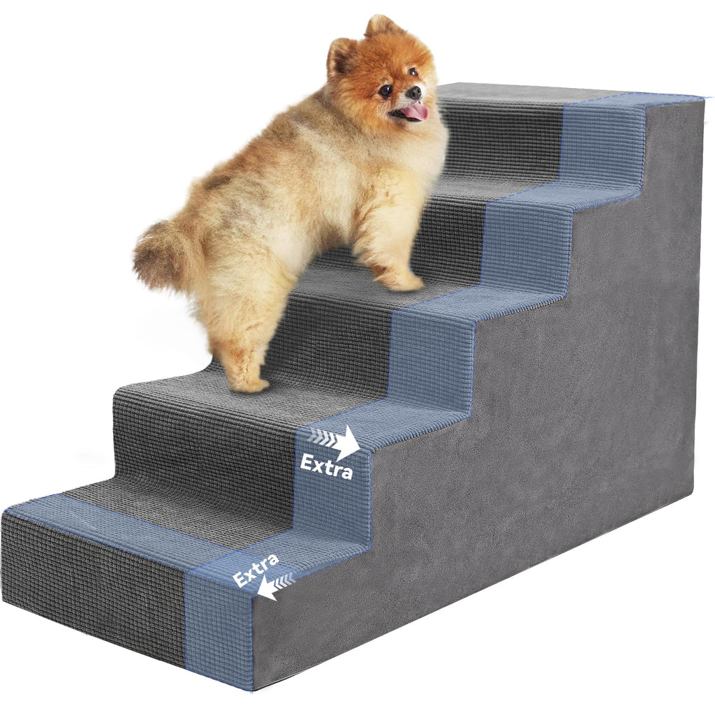 23”H Grey 5 Steps Non-Slip Foam Pet Stairs C643