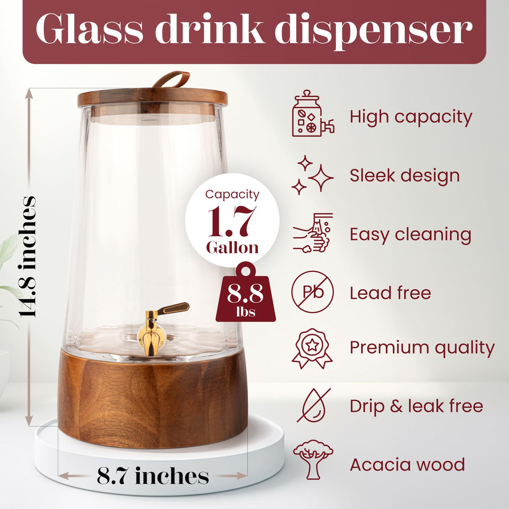 Glass Drink Dispenser with Spigot A655127