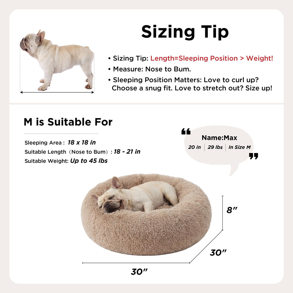 Camel Washable Donut Dog Bed J7953