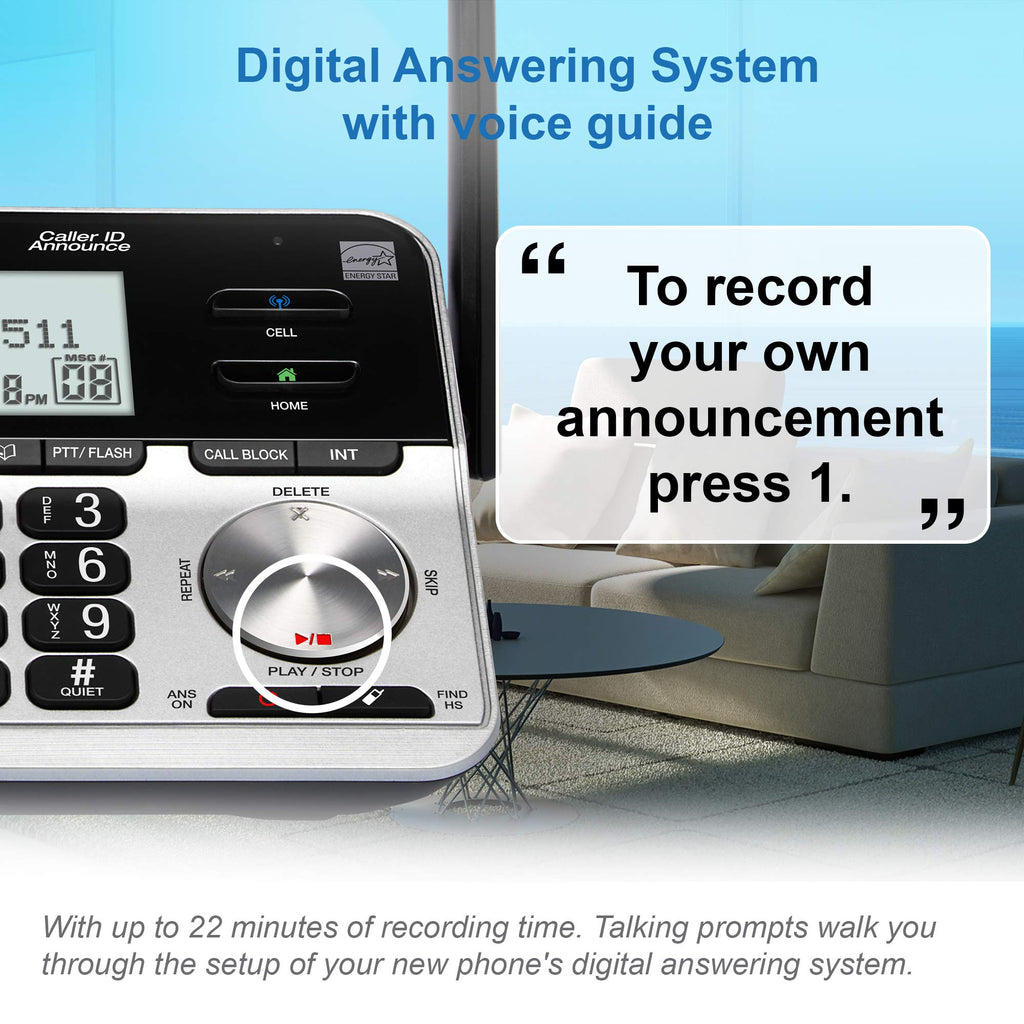 5 Handset Cordless Phone with Answering System N989