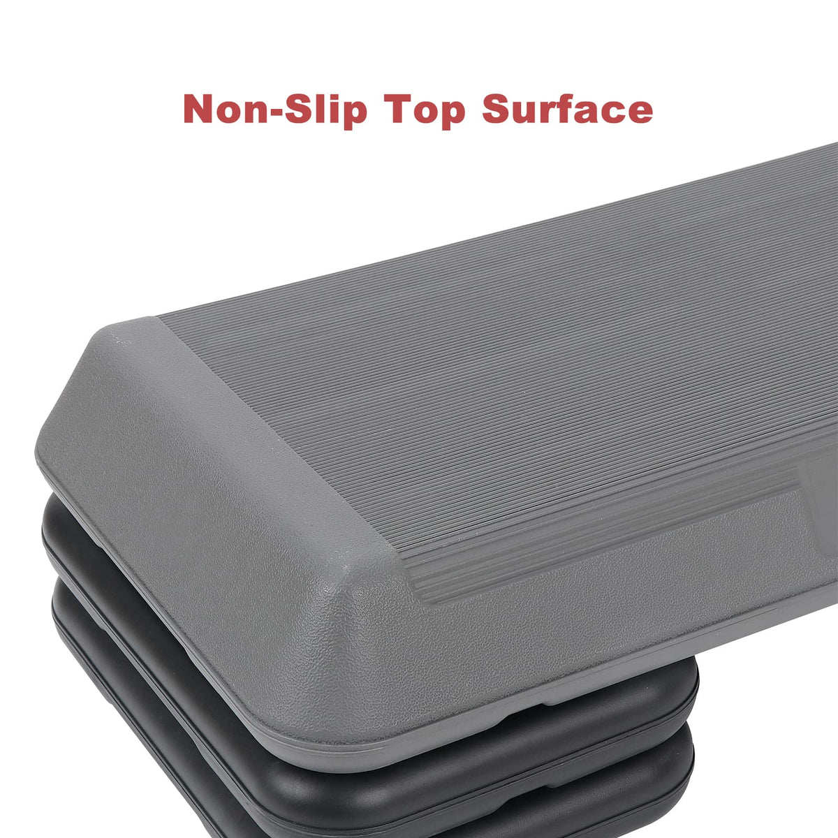 28.5'' Adjustable Exercise Step Platform with 4 Stackable Risers Y2489