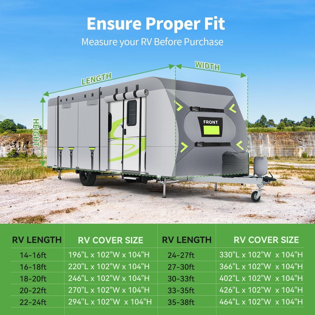 Heavy Duty 9 Layers RV Cover 14-16ft G848178