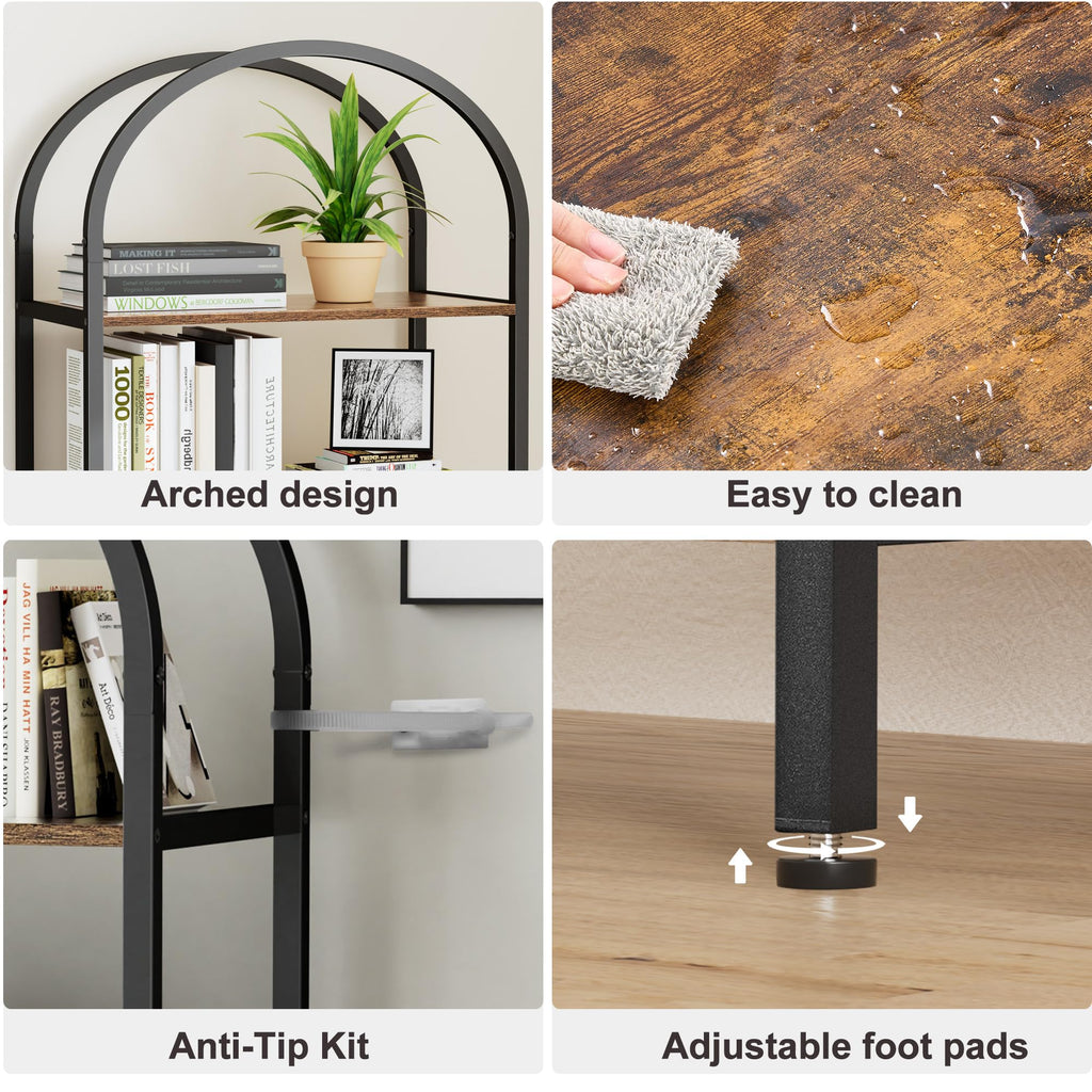 5-Tier Arched Bookshelf B2596