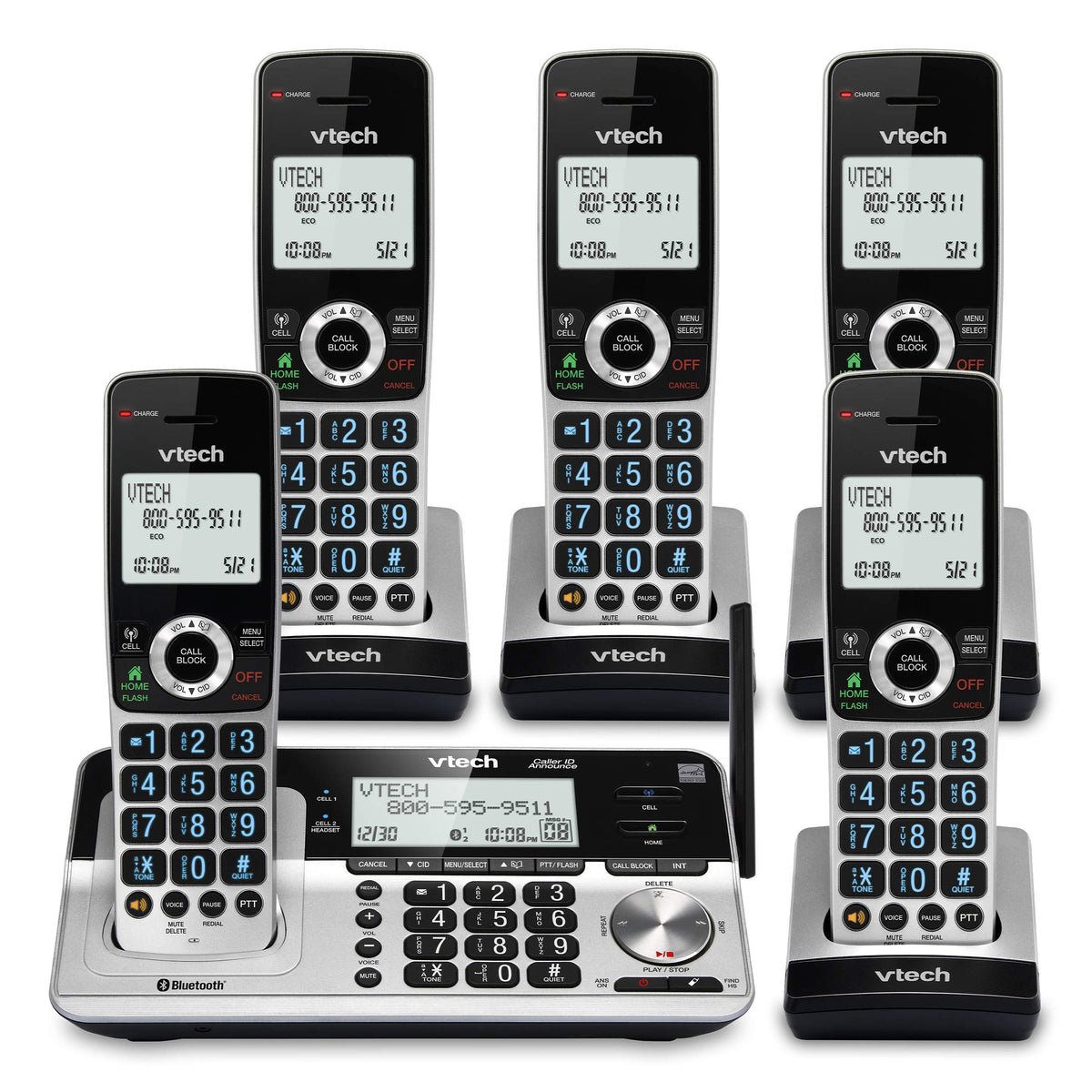 5 Handset Cordless Phone with Answering System N989