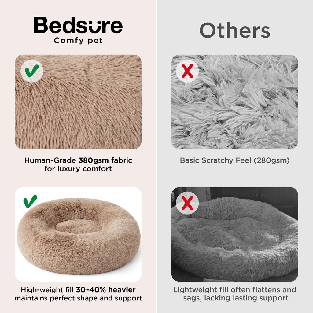 Camel Washable Donut Dog Bed J7953