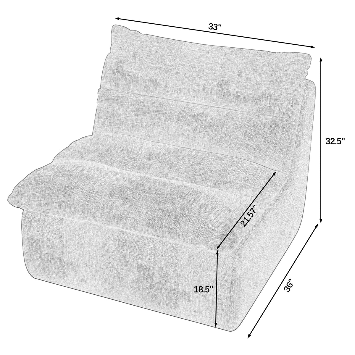 Ultra Soft Memory Foam Bean Bag Chair P748387