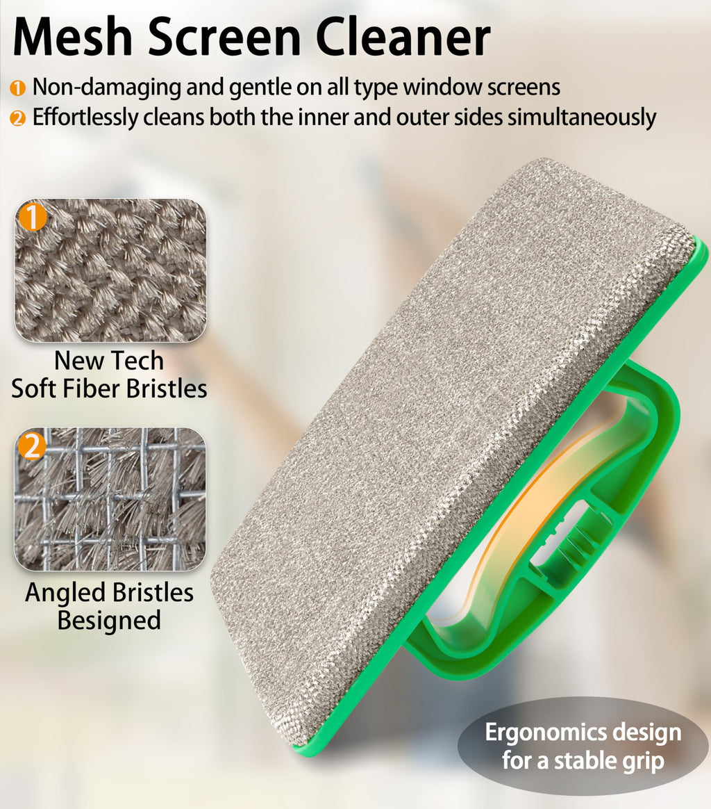 Mesh Screen Cleaner, Detachable Window Screen Cleaning Brush U74317