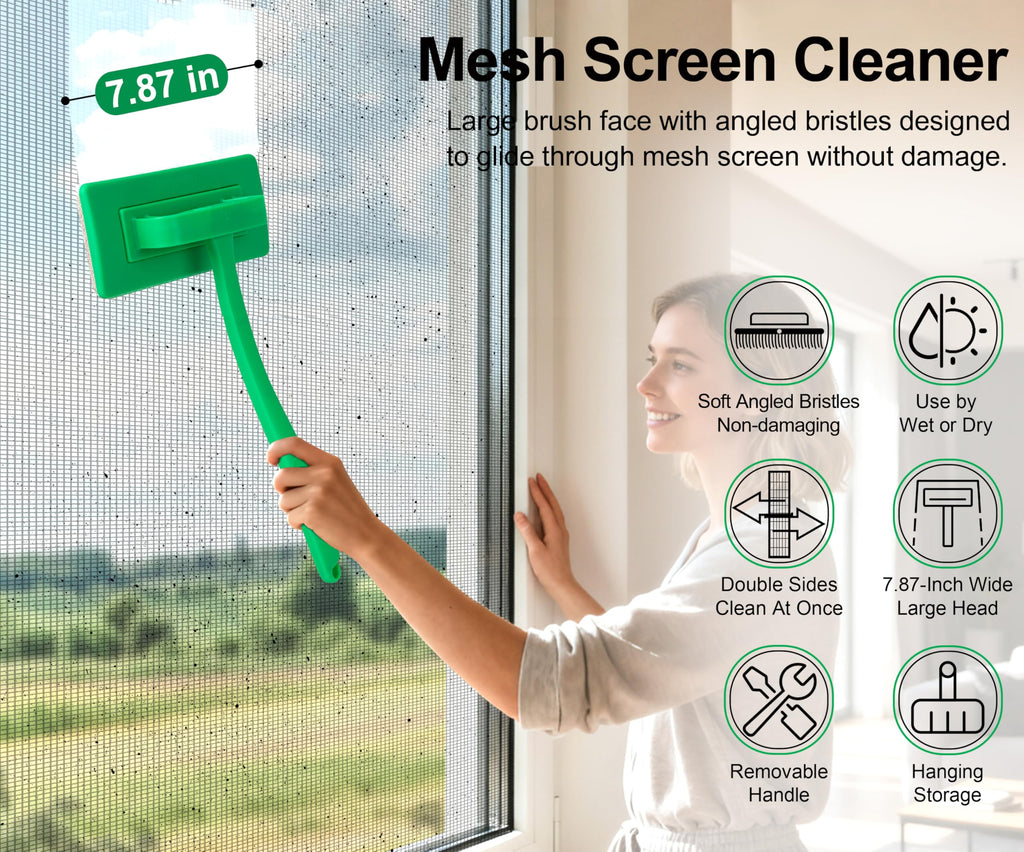 Mesh Screen Cleaner, Detachable Window Screen Cleaning Brush U74317